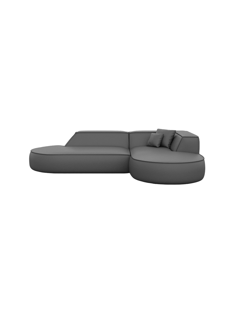 
4-Sitzer Design Echtleder Ecksofa „Lorenza Lounge“ - Echtleder Beige / Eckteil links