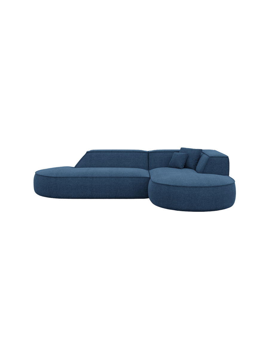 
4-Sitzer Design Ecksofa „Lorenza Lounge“ mit Strukturstoff-Bezug - Strukturstoff Beige / Eckteil links
