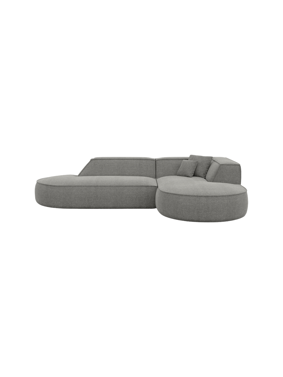 
4-Sitzer Design Ecksofa „Lorenza Lounge“ mit Strukturstoff-Bezug - Strukturstoff Beige / Eckteil links