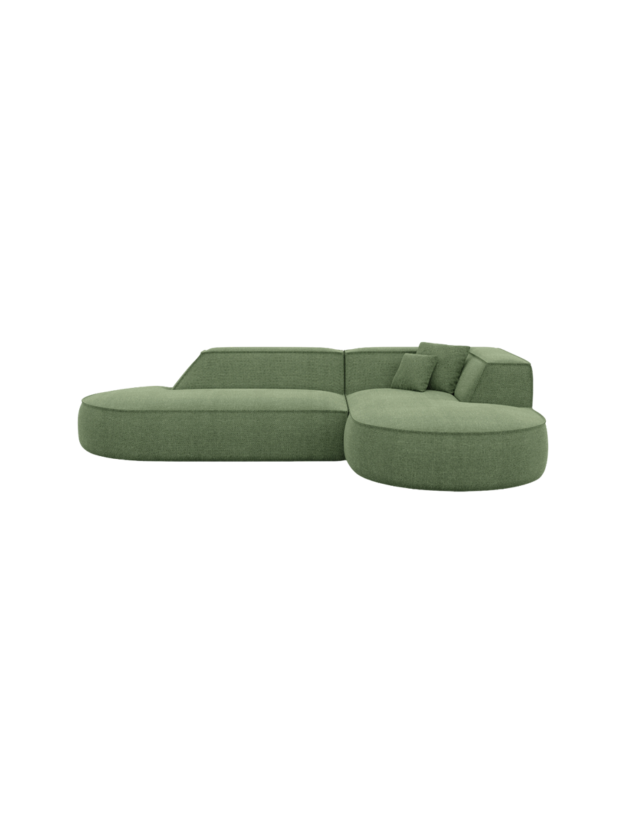 
4-Sitzer Design Ecksofa „Lorenza Lounge“ mit Strukturstoff-Bezug - Strukturstoff Beige / Eckteil links