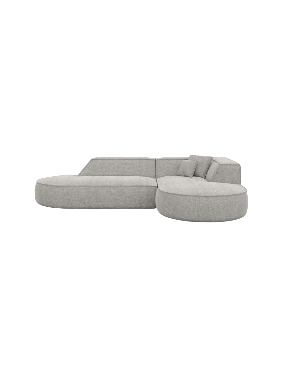 
4-Sitzer Design Ecksofa „Lorenza Lounge“ mit Strukturstoff-Bezug - Strukturstoff Beige / Eckteil links