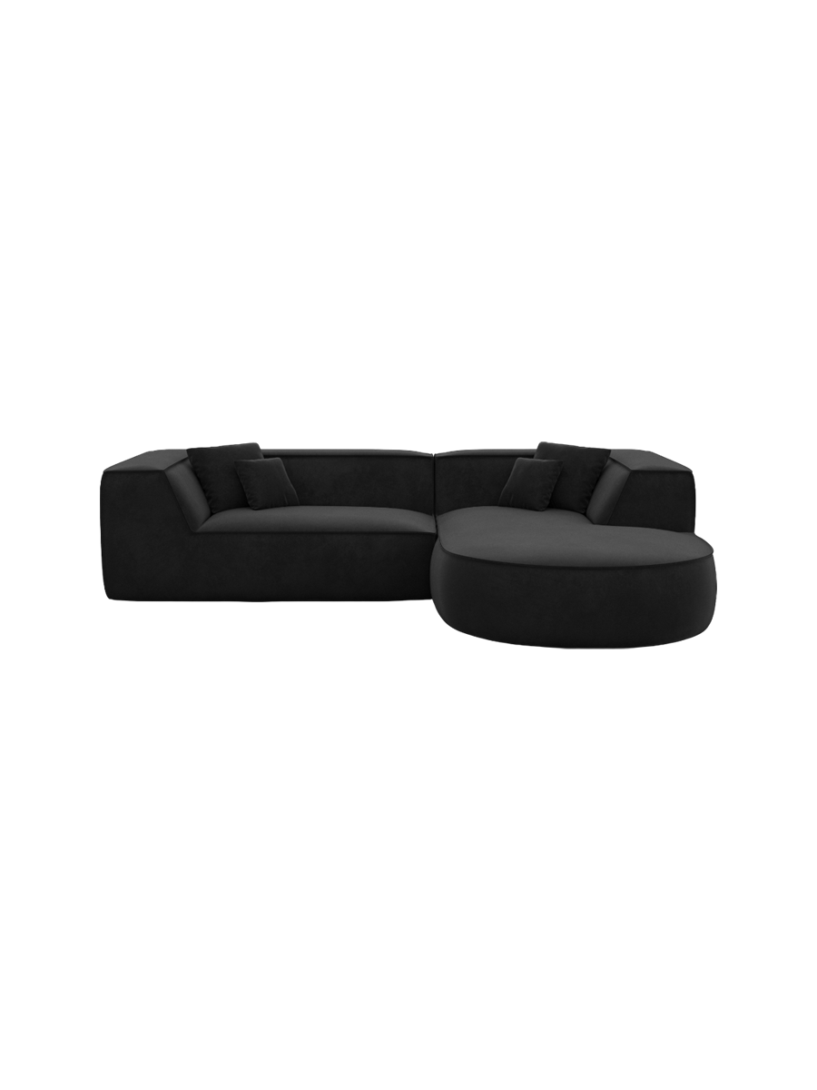 
4-Sitzer Design Ecksofa „Lorenza“ mit Samtbezug - Samtbezug Königsblau / Eckteil links