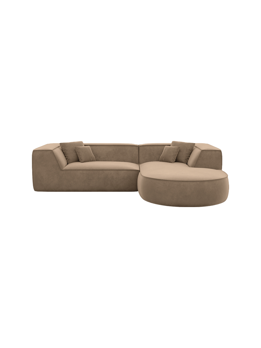 
4-Sitzer Design Ecksofa „Lorenza“ mit Samtbezug - Samtbezug Königsblau / Eckteil links