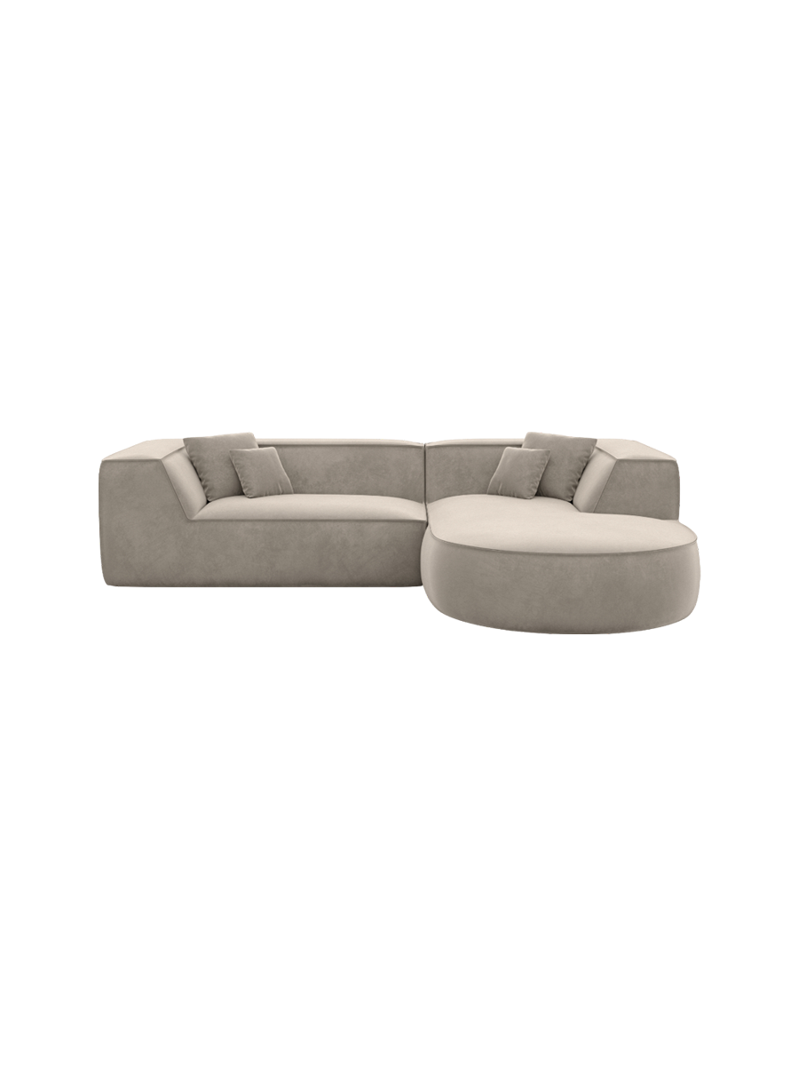 
4-Sitzer Design Ecksofa „Lorenza“ mit Samtbezug - Samtbezug Königsblau / Eckteil links