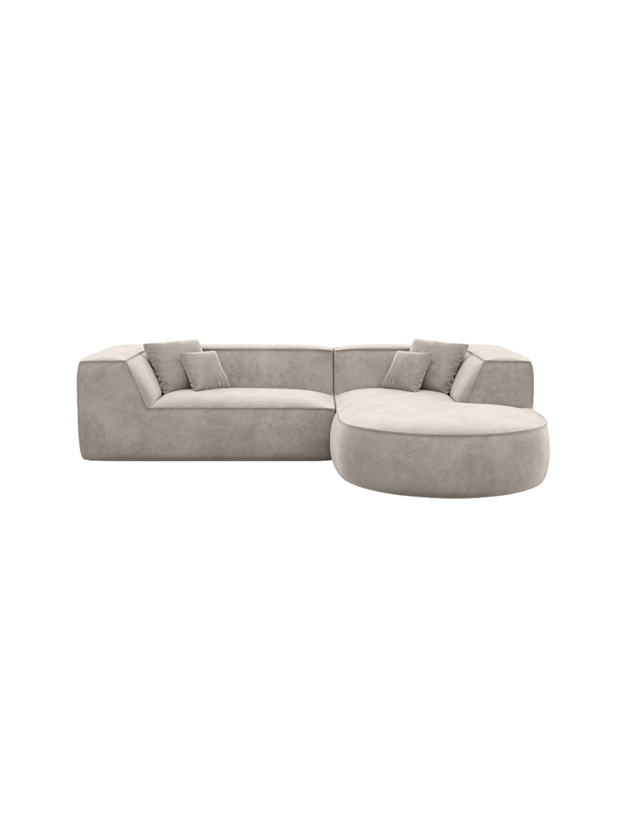 
4-Sitzer Design Ecksofa „Lorenza“ mit Samtbezug - Samtbezug Königsblau / Eckteil links