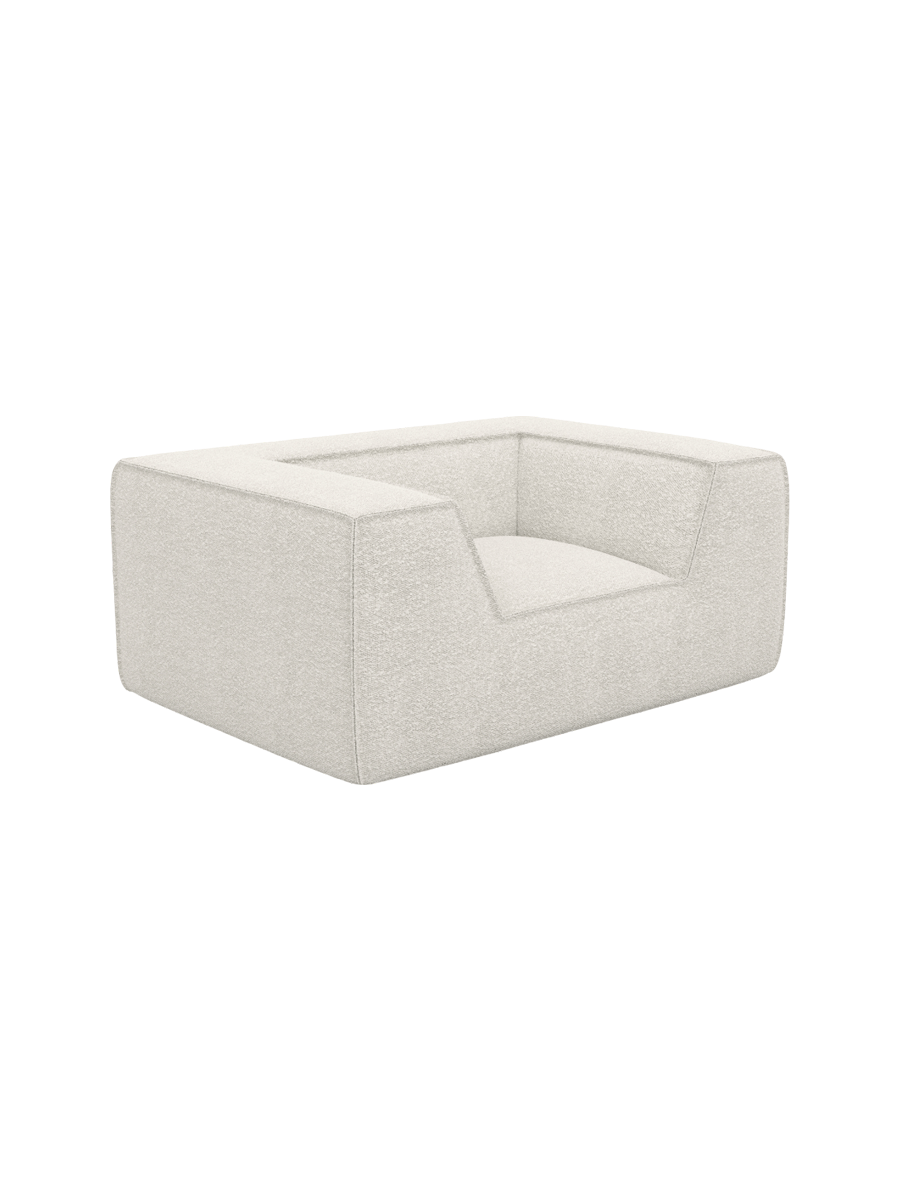 
Design Loungesessel „Lorenza“ mit Bouclé-Bezug - Bouclé Graphit