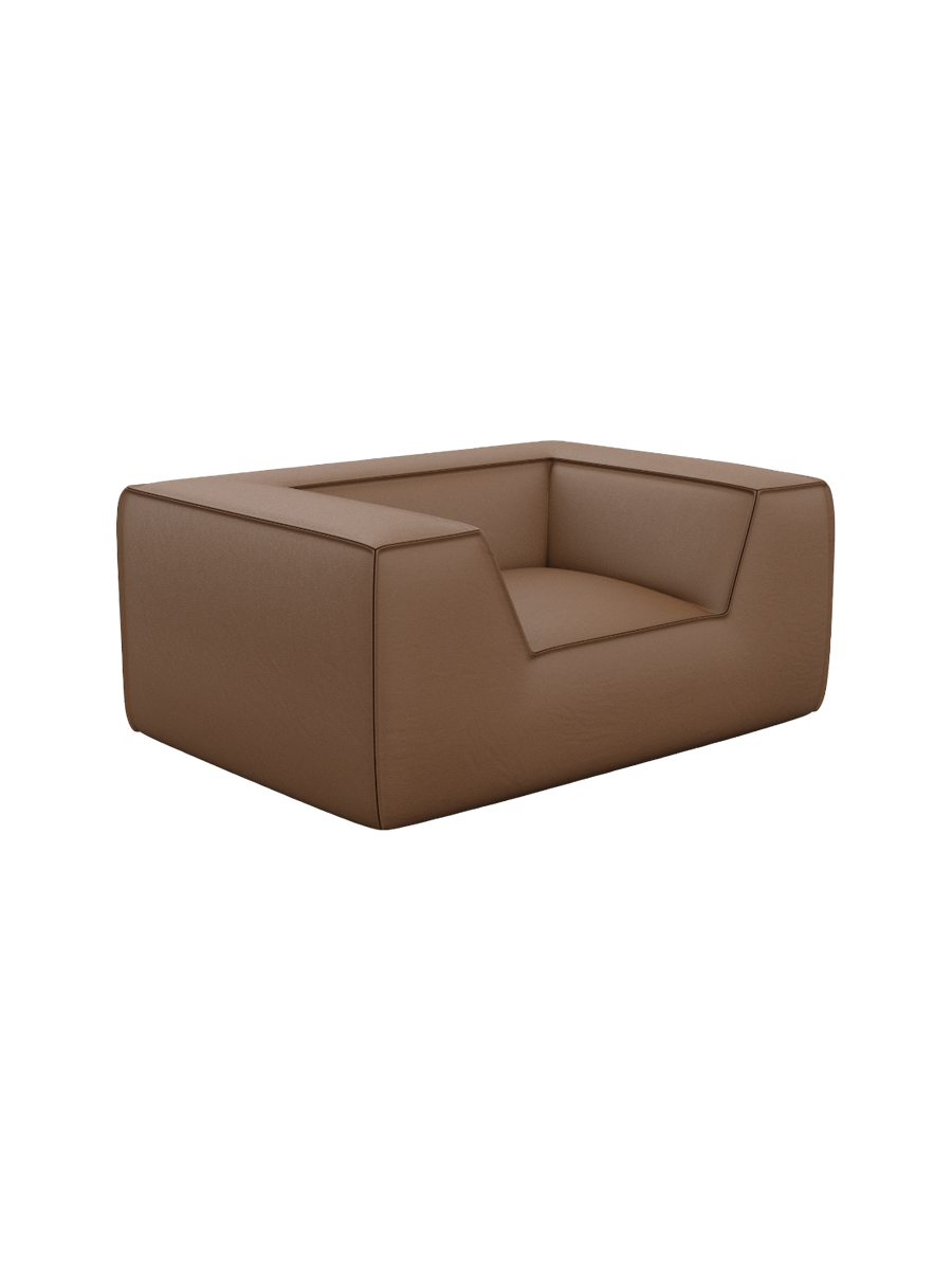 
Echtleder Design Loungesessel Sofa „Lorenza“ - Echtleder Beige