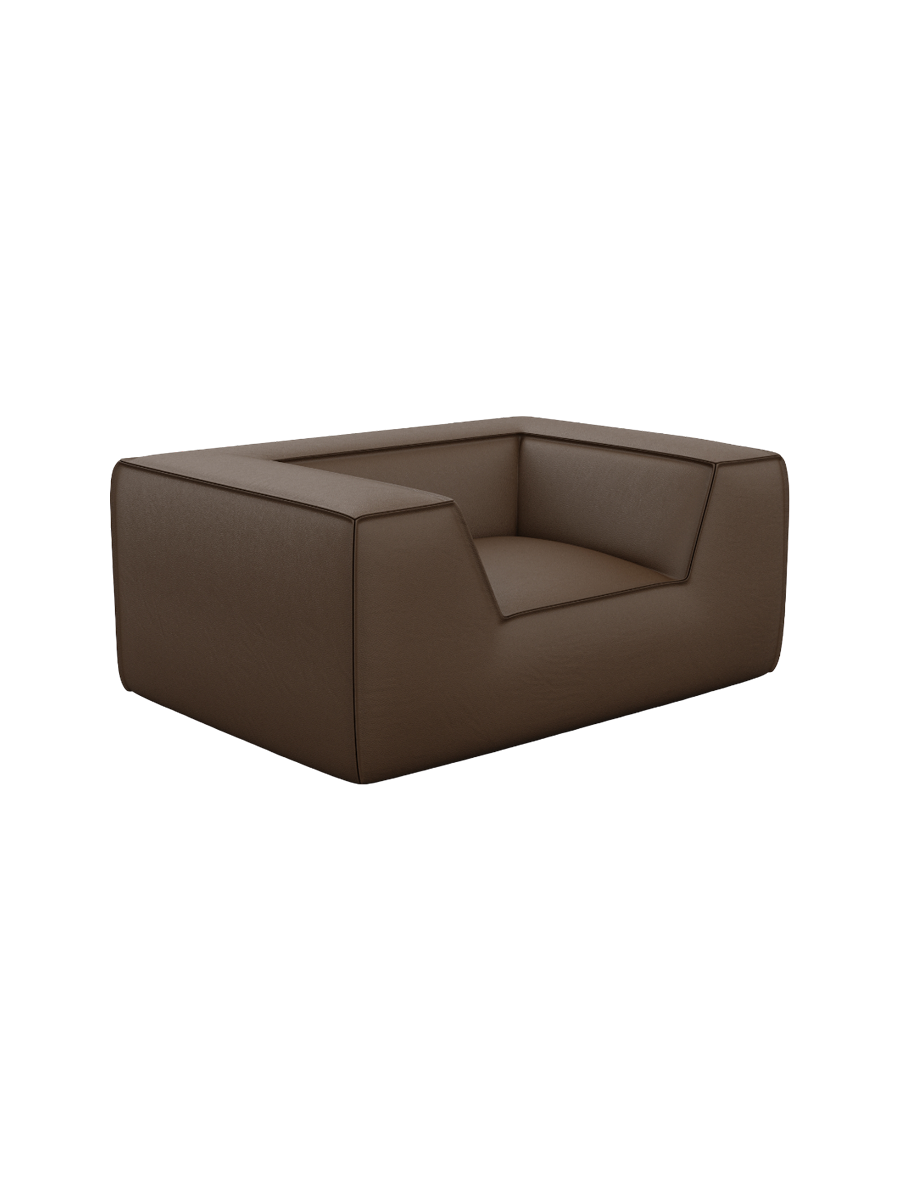 
Echtleder Design Loungesessel Sofa „Lorenza“ - Echtleder Beige
