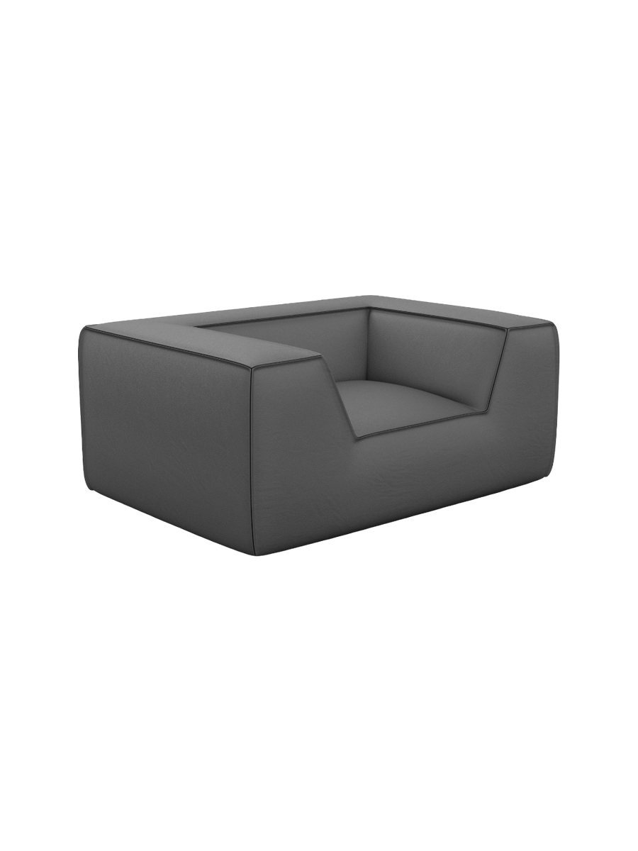 
Echtleder Design Loungesessel Sofa „Lorenza“ - Echtleder Beige