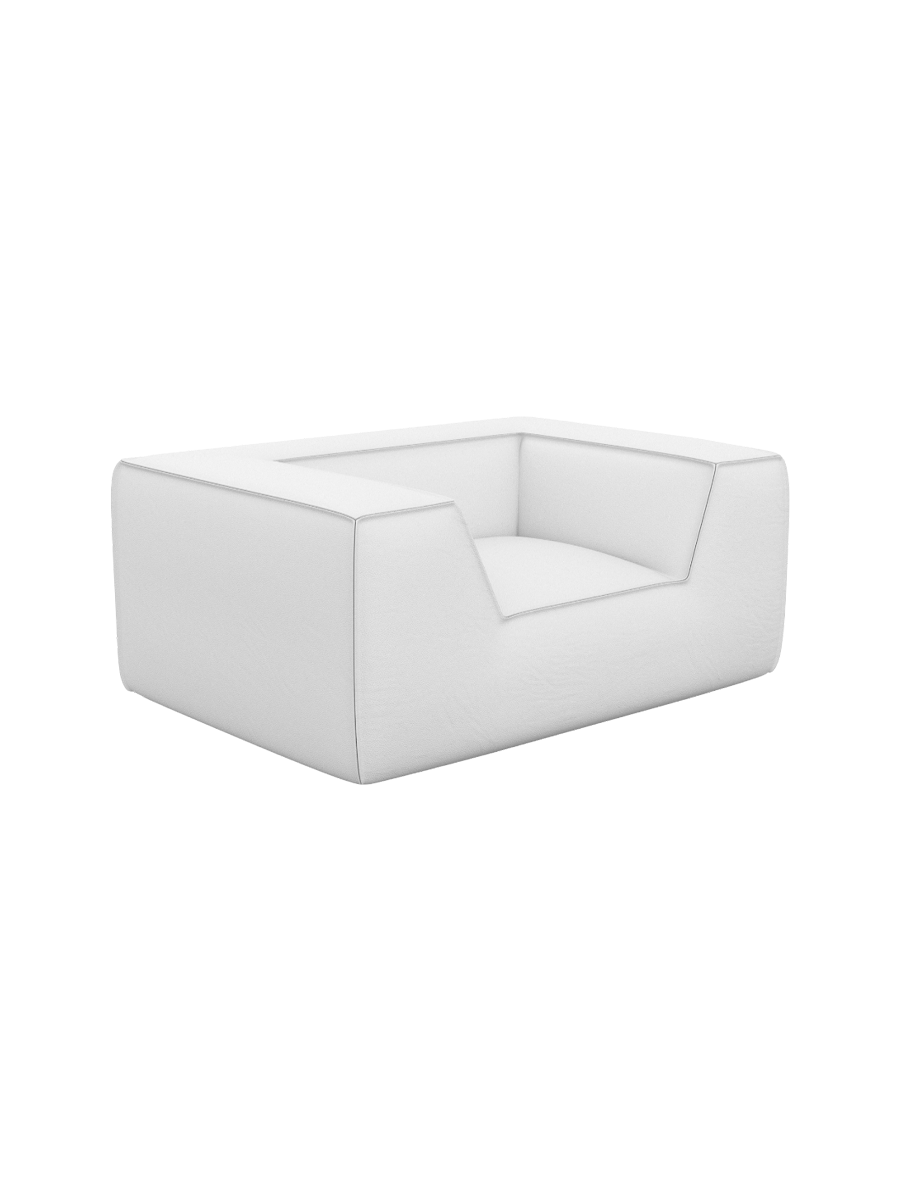 
Echtleder Design Loungesessel Sofa „Lorenza“ - Echtleder Beige