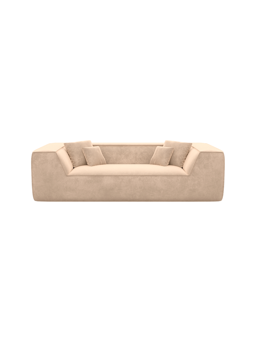 
3-Sitzer Design Sofa „Lorenza“ mit Samtbezug - Samtbezug Königsblau