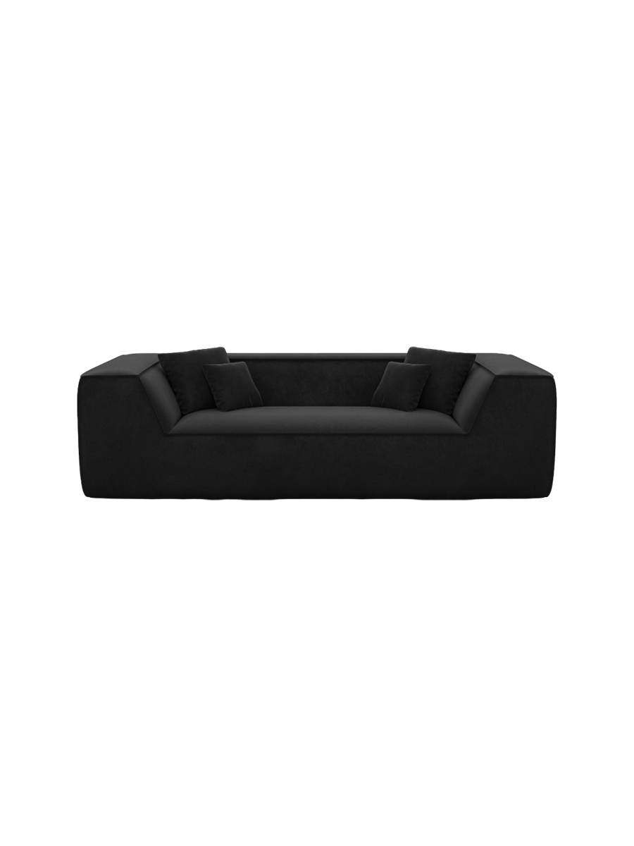 
3-Sitzer Design Sofa „Lorenza“ mit Samtbezug - Samtbezug Königsblau