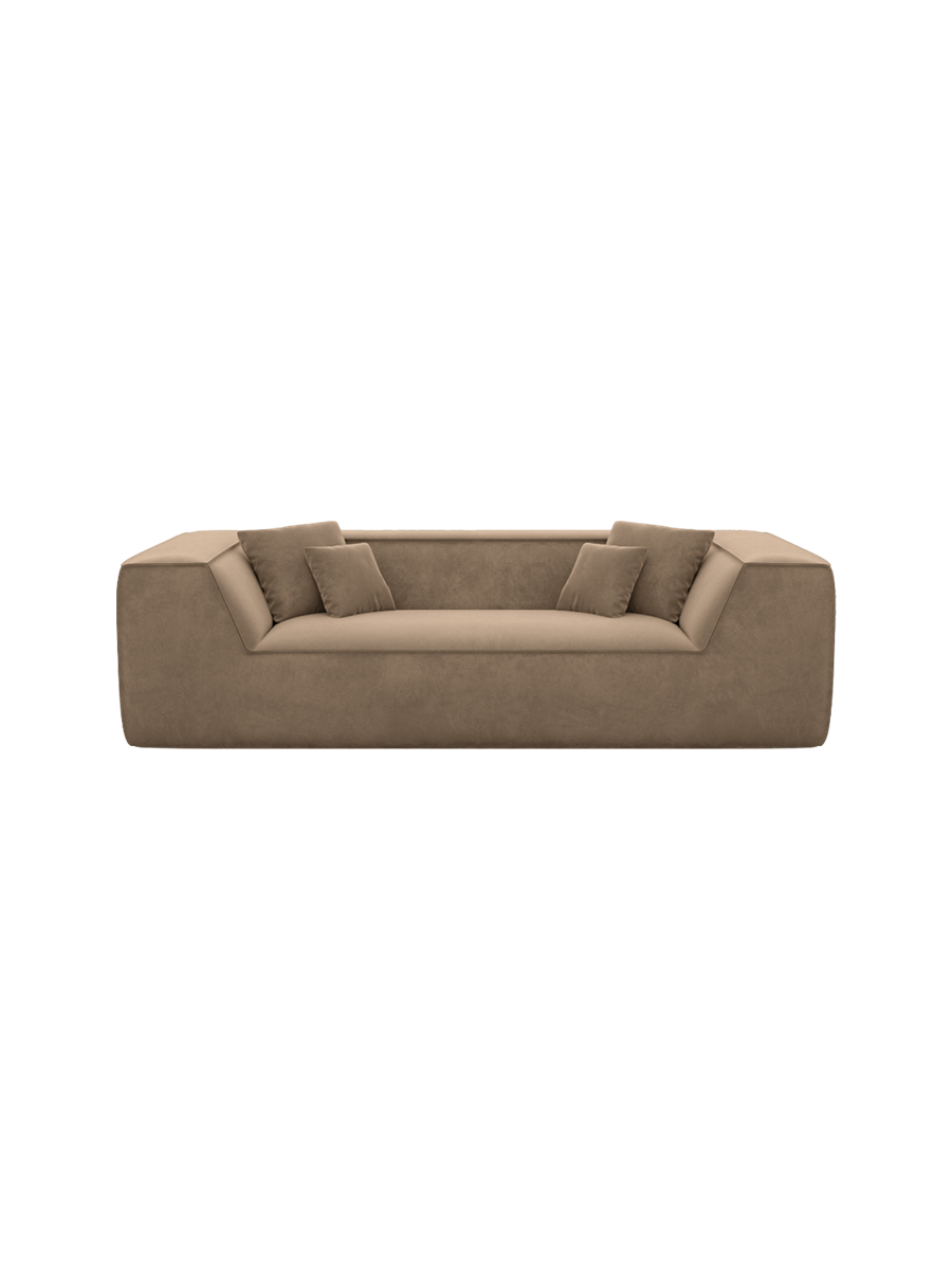 
3-Sitzer Design Sofa „Lorenza“ mit Samtbezug - Samtbezug Königsblau