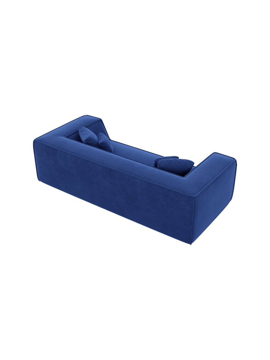 
3-Sitzer Design Sofa „Lorenza“ mit Samtbezug - Samtbezug Königsblau