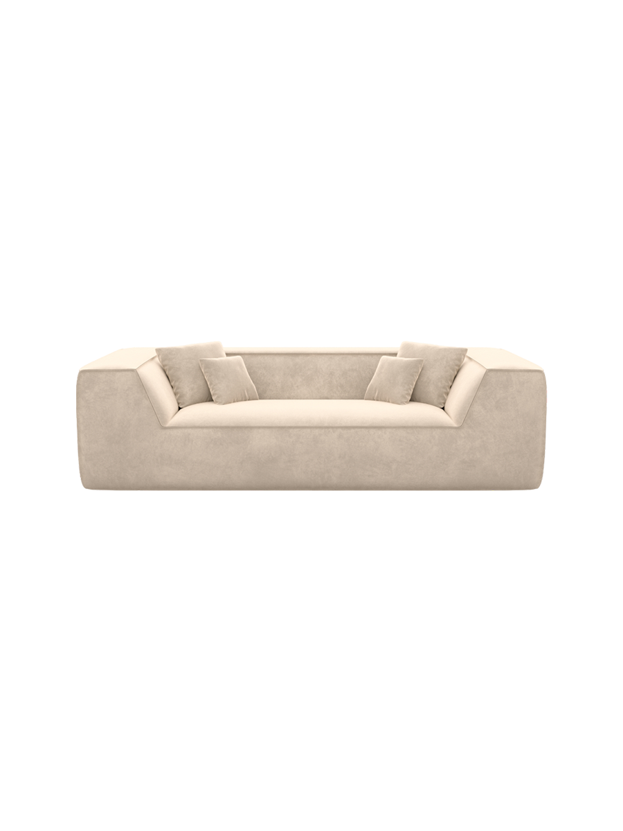 
3-Sitzer Design Sofa „Lorenza“ mit Samtbezug - Samtbezug Königsblau