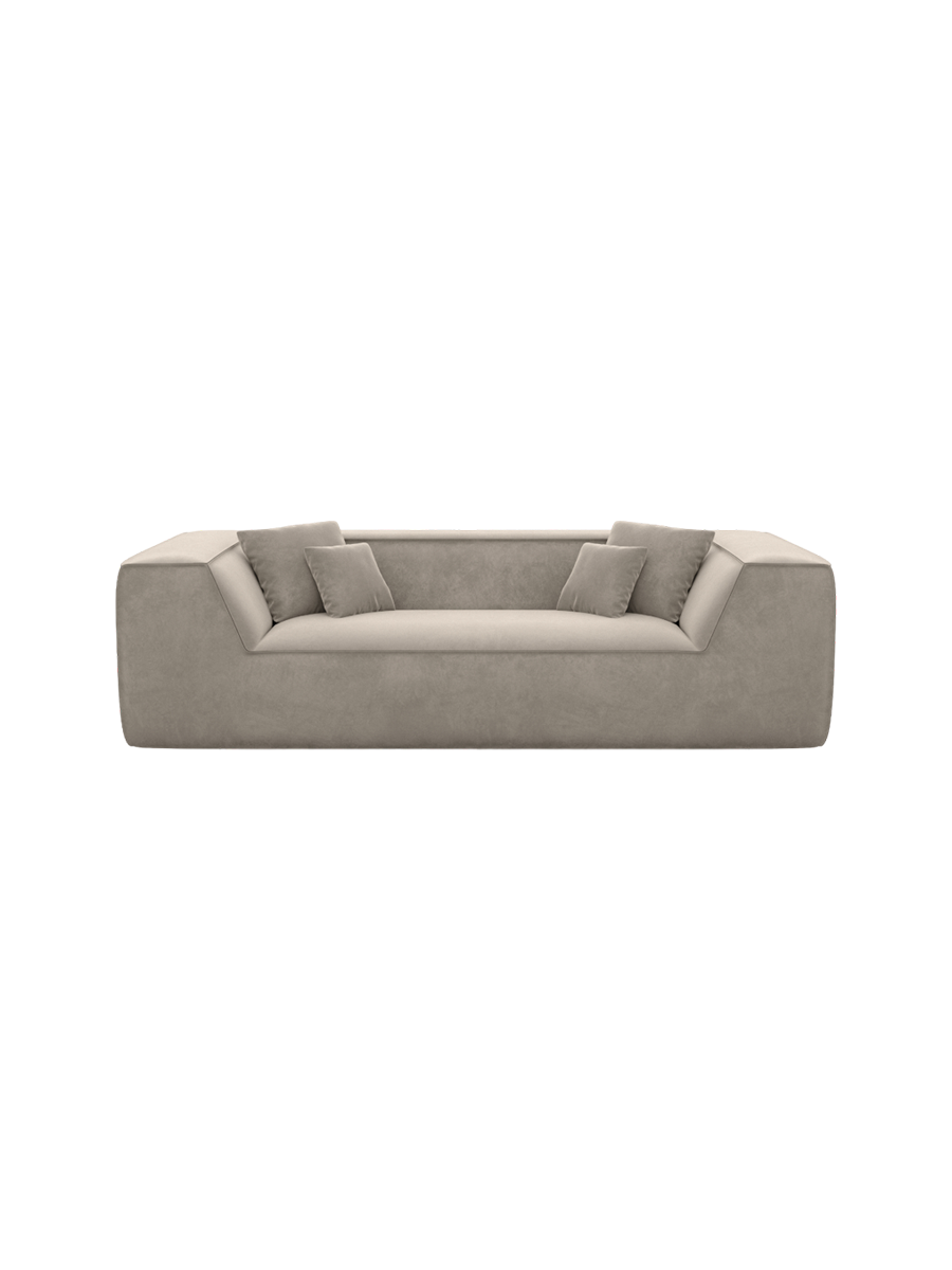 
3-Sitzer Design Sofa „Lorenza“ mit Samtbezug - Samtbezug Königsblau