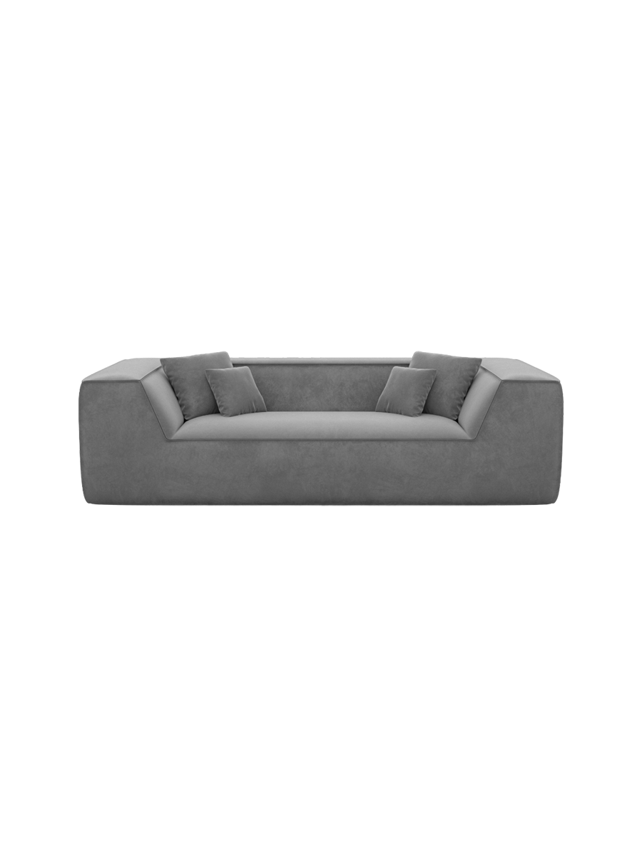 
3-Sitzer Design Sofa „Lorenza“ mit Samtbezug - Samtbezug Königsblau
