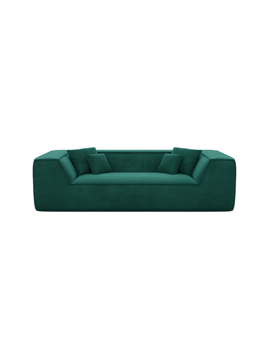 
3-Sitzer Design Sofa „Lorenza“ mit Samtbezug - Samtbezug Königsblau