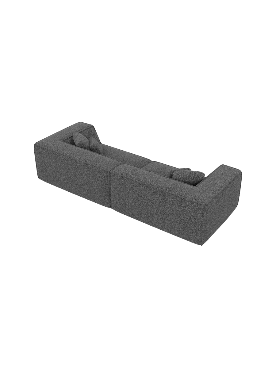 
4-Sitzer Design Sofa „Lorenza“ mit Bouclé-Bezug - Bouclé Graphit