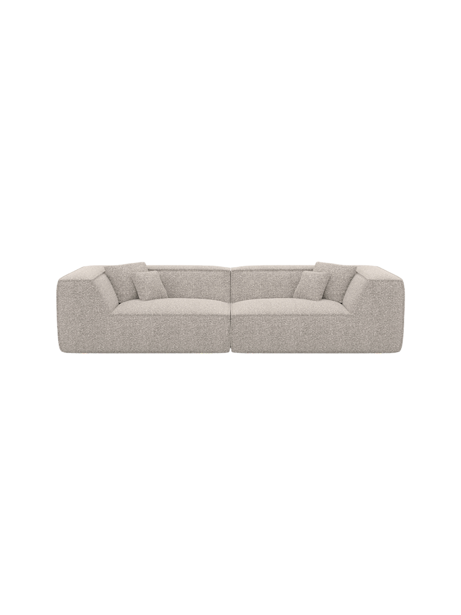 
4-Sitzer Design Sofa „Lorenza“ mit Bouclé-Bezug - Bouclé Graphit
