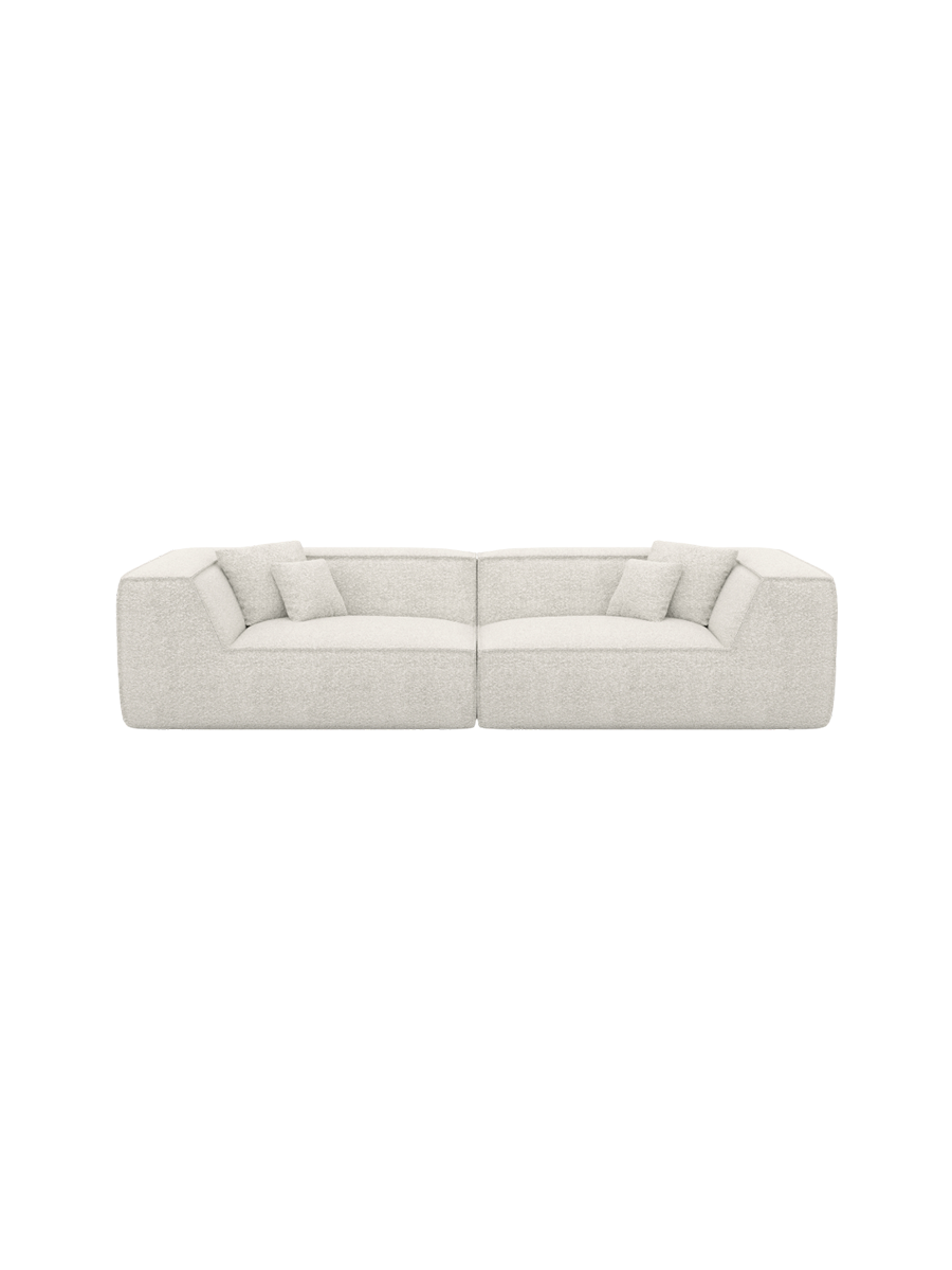 
4-Sitzer Design Sofa „Lorenza“ mit Bouclé-Bezug - Bouclé Graphit