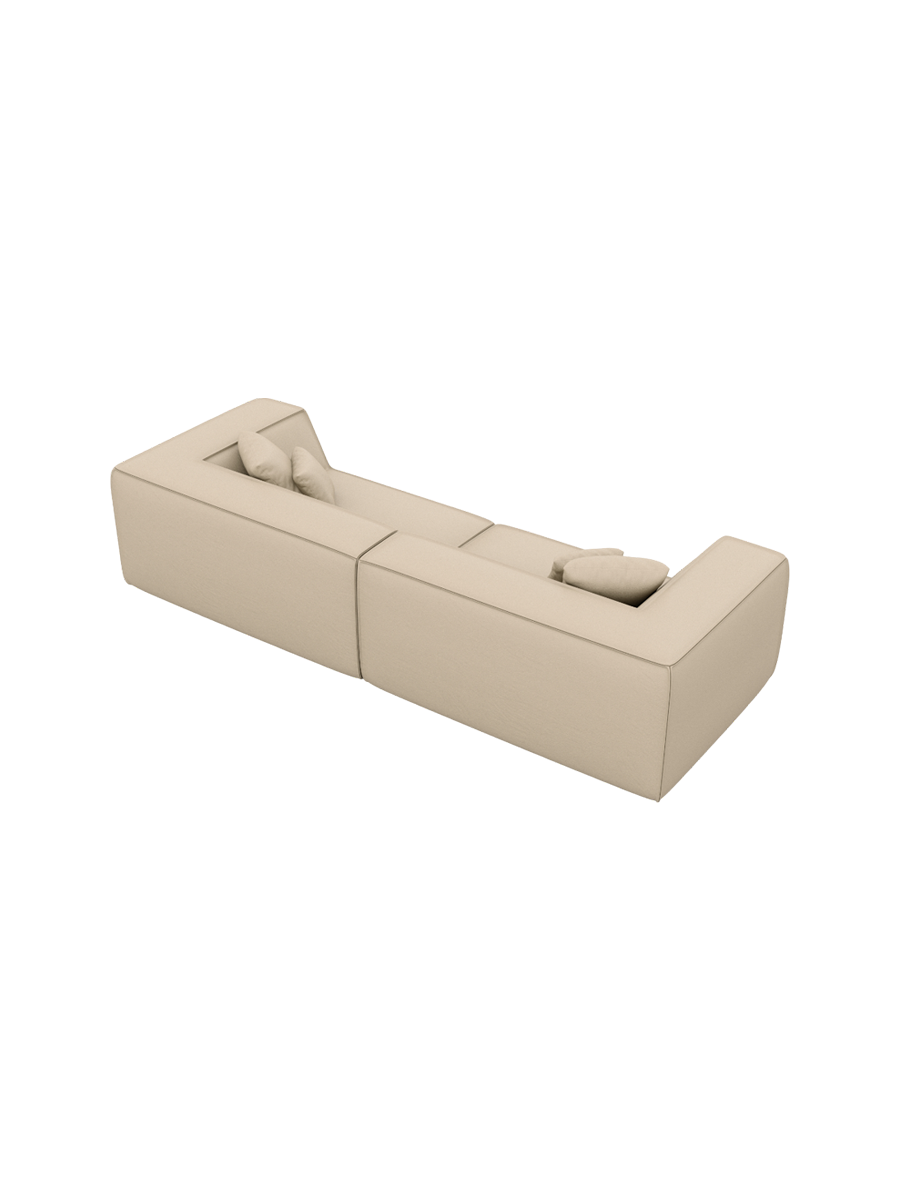 
4-Sitzer Design Echtleder Sofa „Lorenza“ - Echtleder Beige