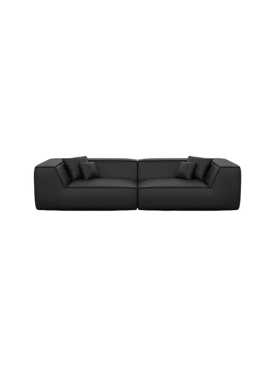 
4-Sitzer Design Echtleder Sofa „Lorenza“ - Echtleder Beige