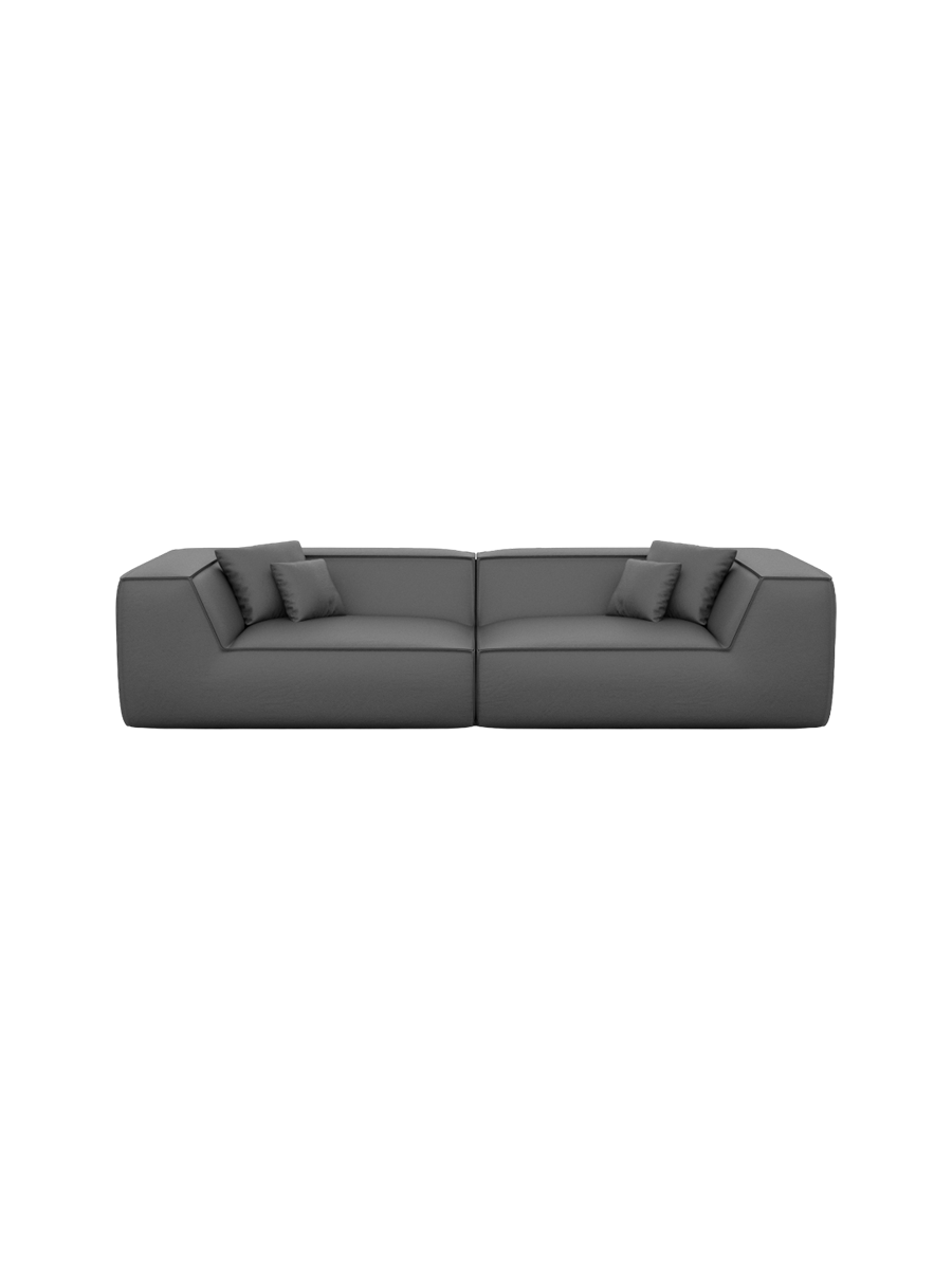 
4-Sitzer Design Echtleder Sofa „Lorenza“ - Echtleder Beige