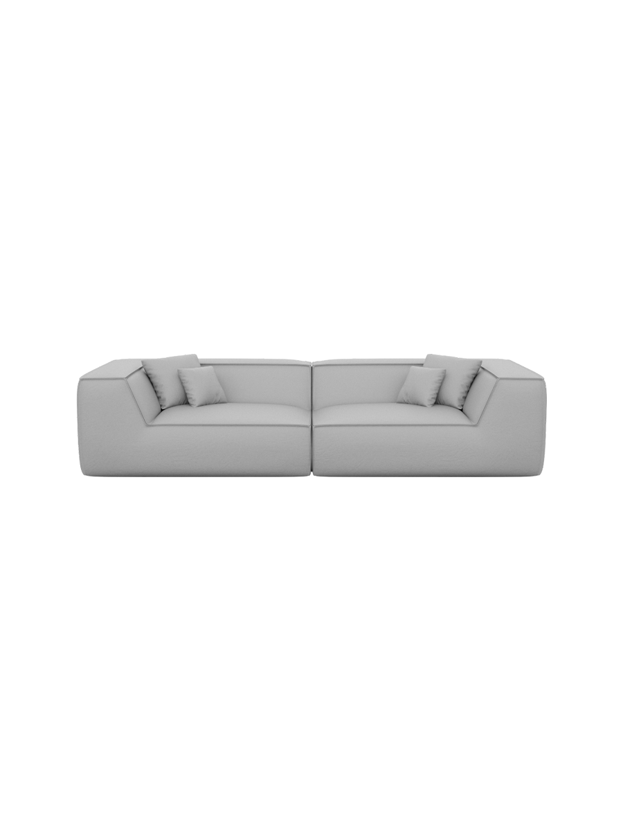
4-Sitzer Design Echtleder Sofa „Lorenza“ - Echtleder Beige