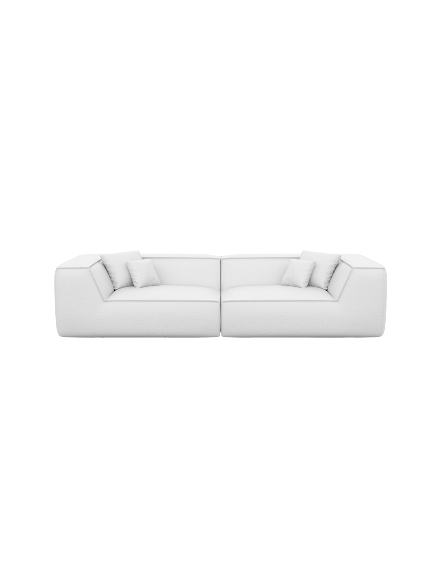 
4-Sitzer Design Echtleder Sofa „Lorenza“ - Echtleder Beige