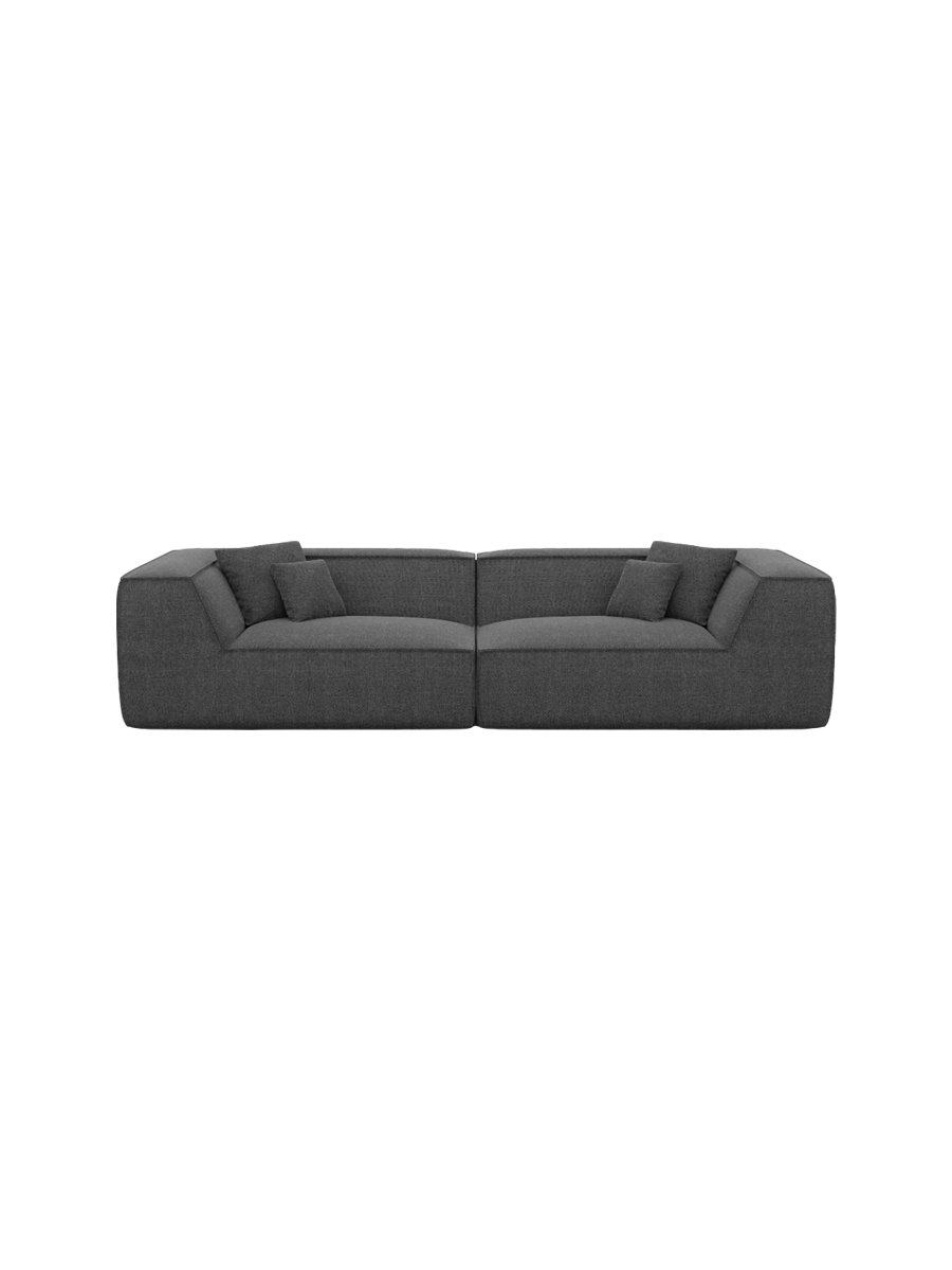 
4-Sitzer Design Sofa „Lorenza“ mit Strukturstoff-Bezug - Strukturstoff Beige