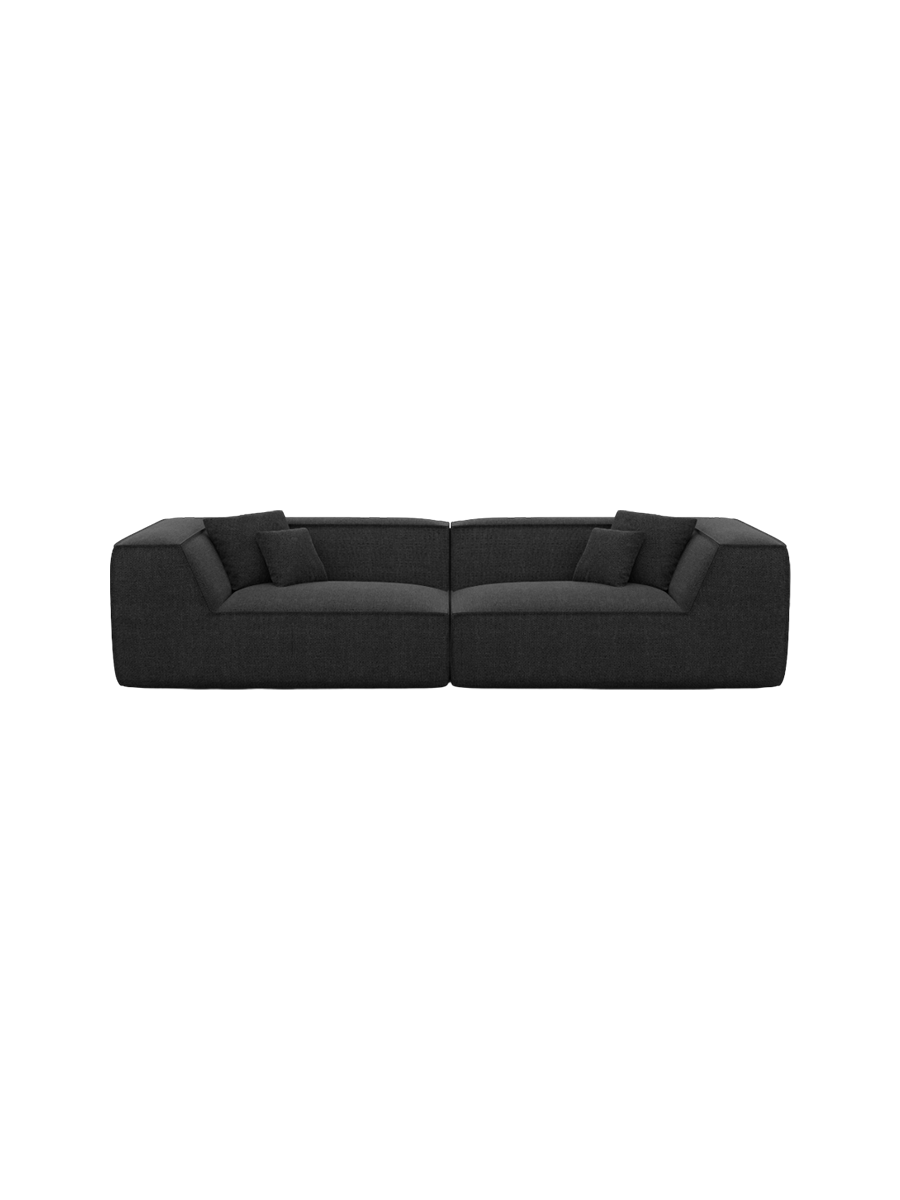 
4-Sitzer Design Sofa „Lorenza“ mit Strukturstoff-Bezug - Strukturstoff Beige