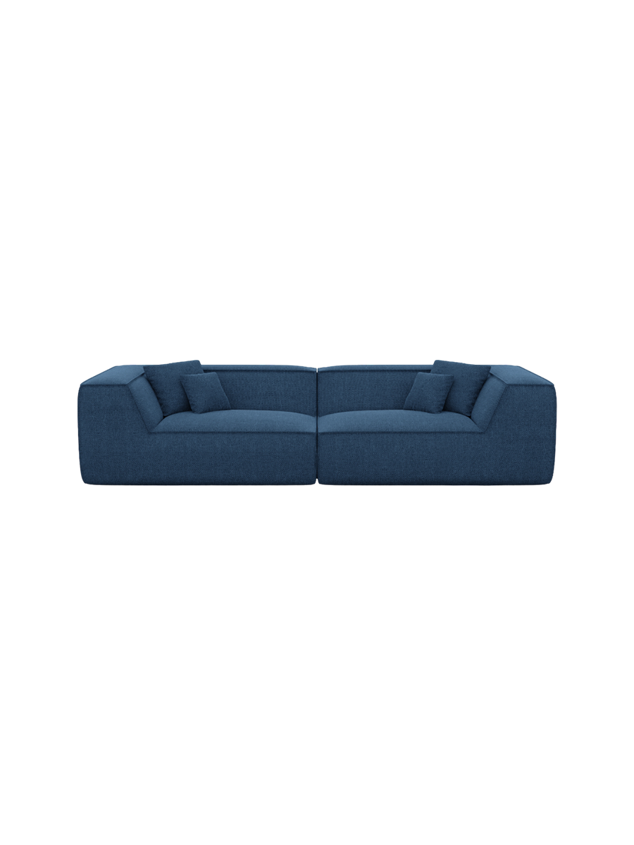 
4-Sitzer Design Sofa „Lorenza“ mit Strukturstoff-Bezug - Strukturstoff Beige