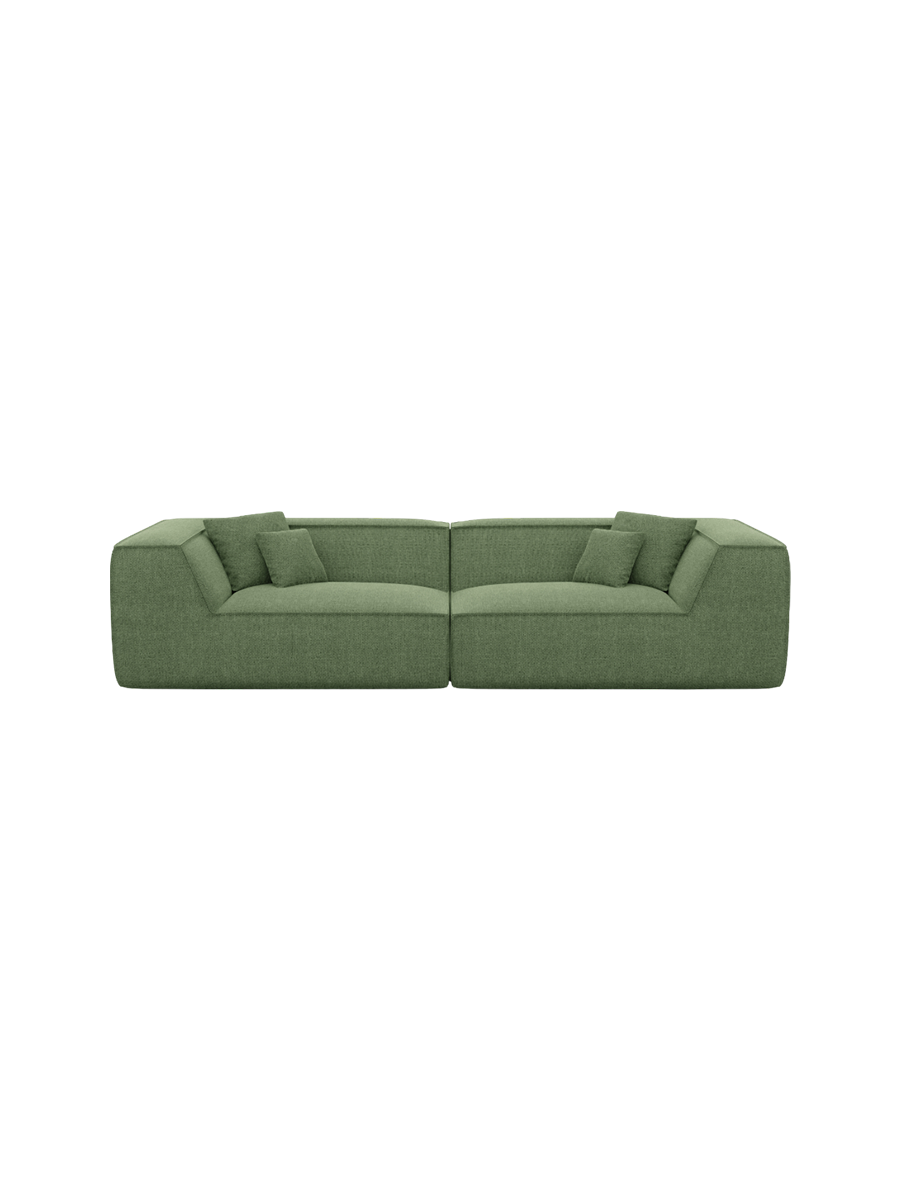 
4-Sitzer Design Sofa „Lorenza“ mit Strukturstoff-Bezug - Strukturstoff Beige