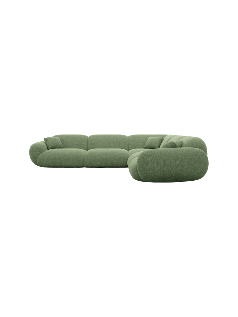 
5-Sitzer Design Ecksofa „Alma“ mit Strukturstoff-Bezug - Strukturstoff Anthrazit