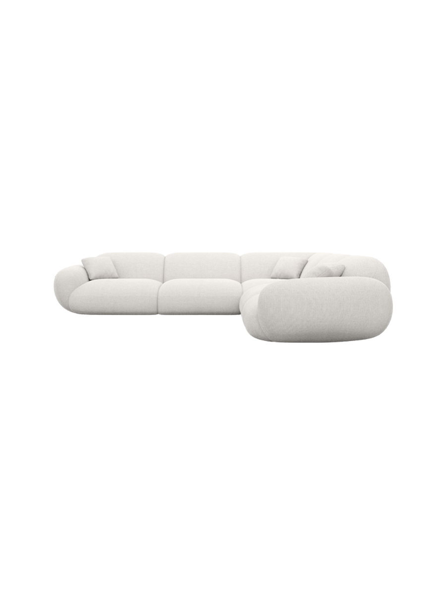 
5-Sitzer Design Ecksofa „Alma“ mit Strukturstoff-Bezug - Strukturstoff Anthrazit