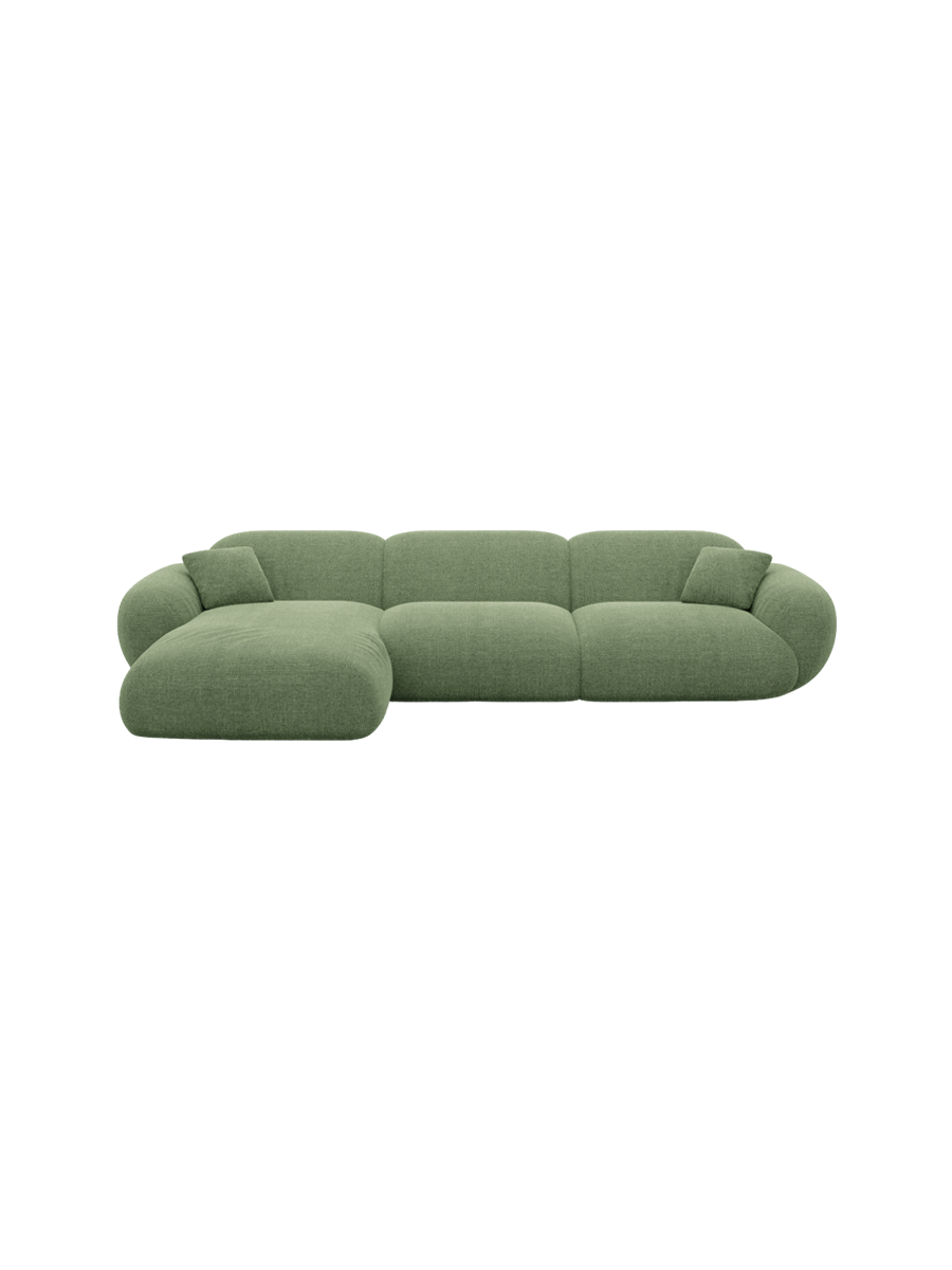 
4-Sitzer Design Ecksofa „Alma“ mit Strukturstoff-Bezug - Strukturstoff Anthrazit / Eckteil links