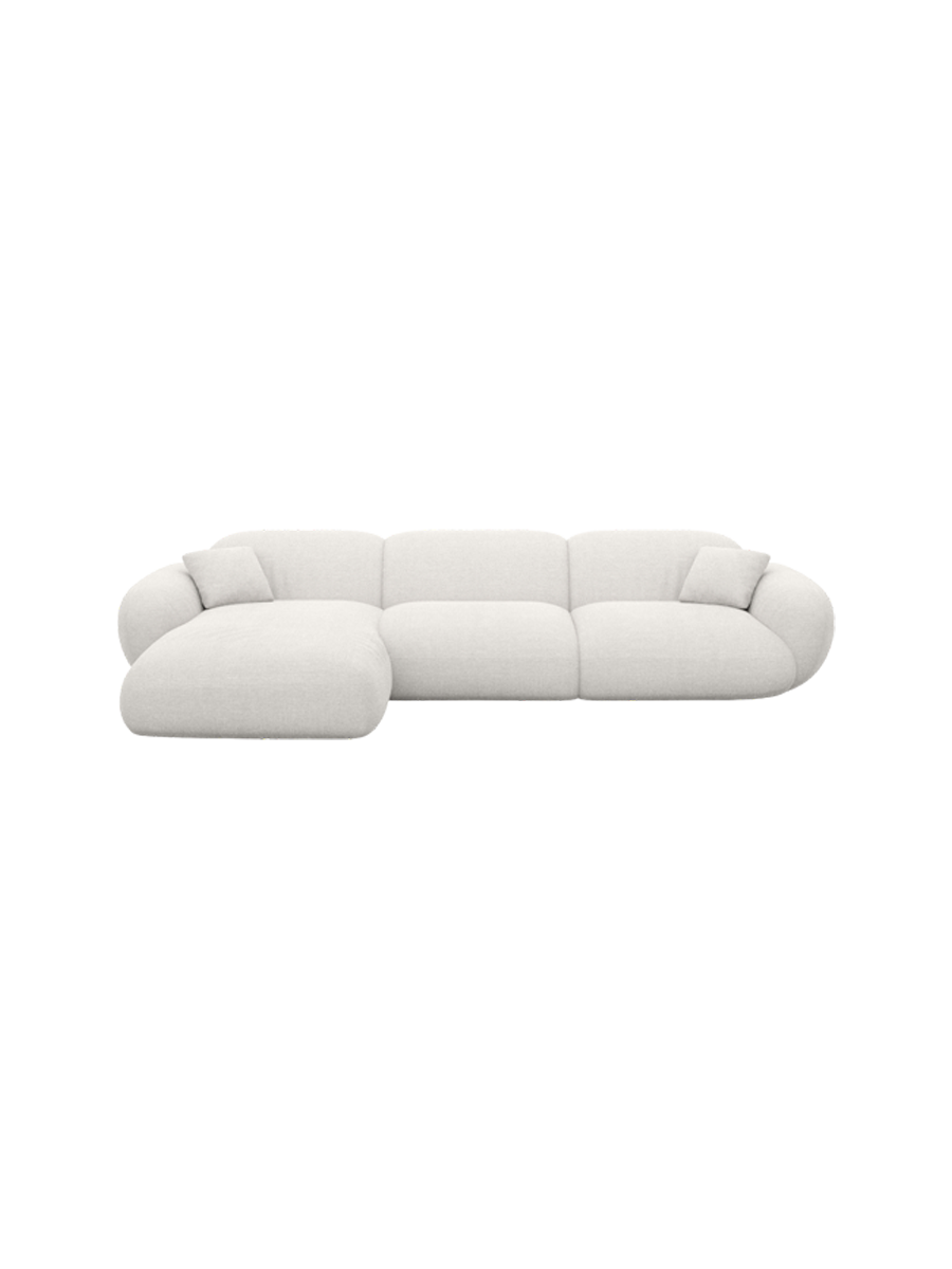 
4-Sitzer Design Ecksofa „Alma“ mit Strukturstoff-Bezug - Strukturstoff Anthrazit / Eckteil links
