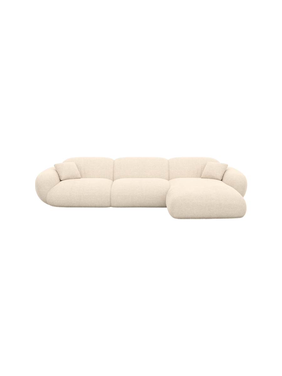 
4-Sitzer Design Ecksofa „Alma“ mit Strukturstoff-Bezug - Strukturstoff Anthrazit / Eckteil links