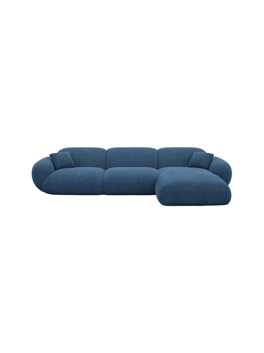 
4-Sitzer Design Ecksofa „Alma“ mit Strukturstoff-Bezug - Strukturstoff Anthrazit / Eckteil links