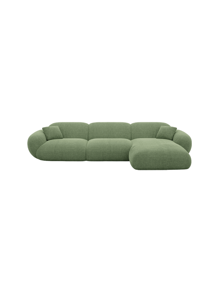 
4-Sitzer Design Ecksofa „Alma“ mit Strukturstoff-Bezug - Strukturstoff Anthrazit / Eckteil links