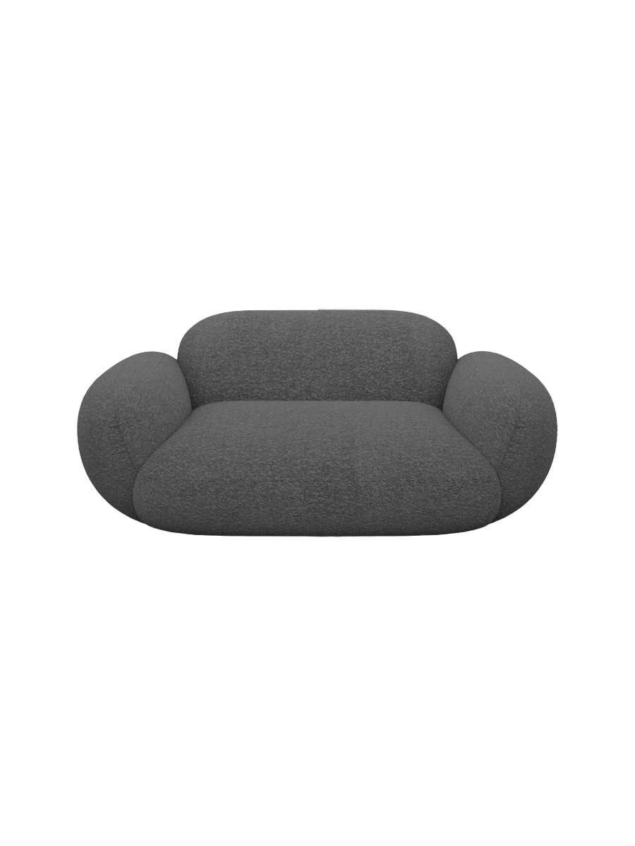 
Design Loungesessel „Alma“ mit Bouclé-Bezug - Bouclé Graphit