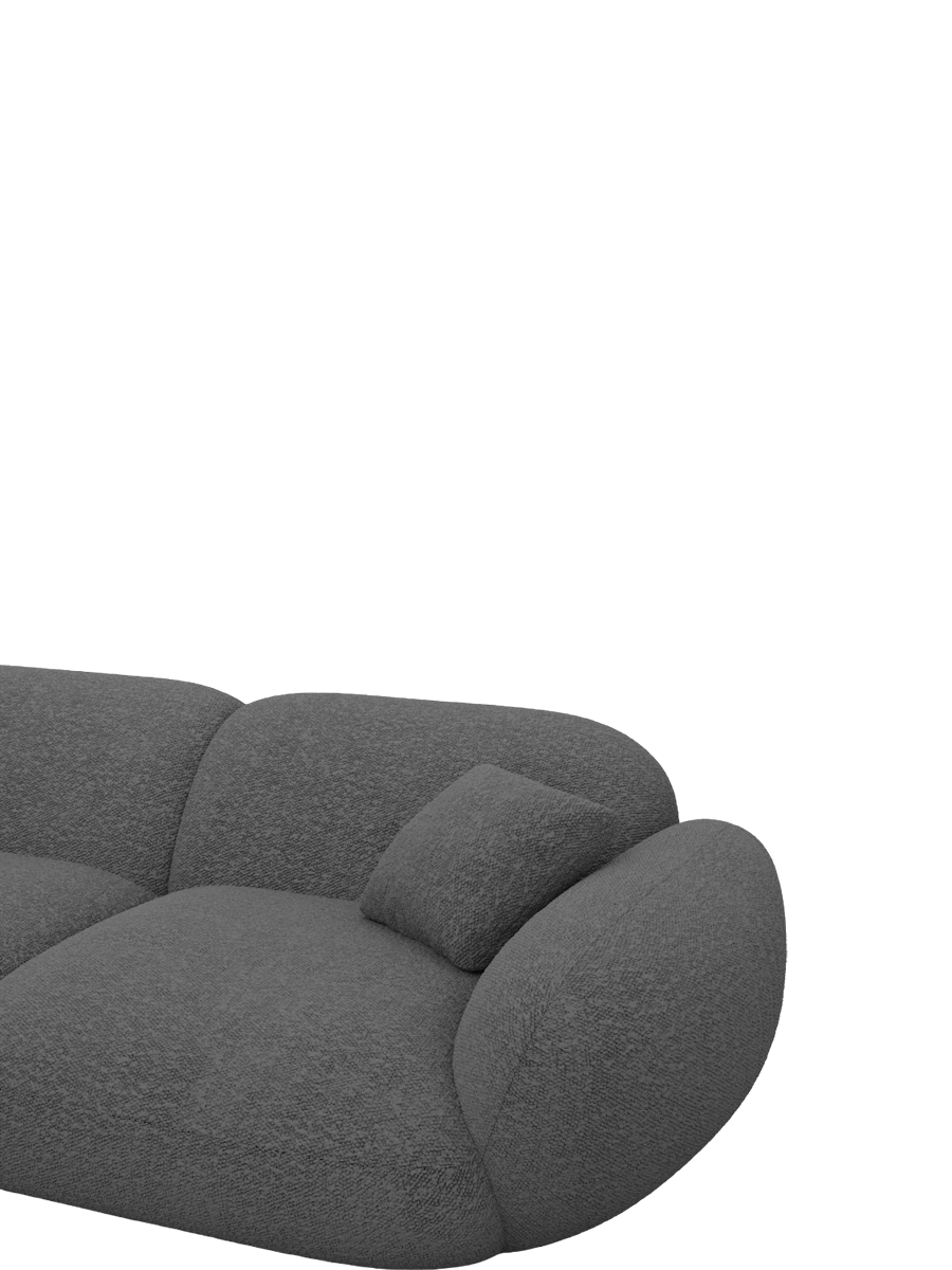 
Design Loungesessel „Alma“ mit Bouclé-Bezug - Bouclé Graphit