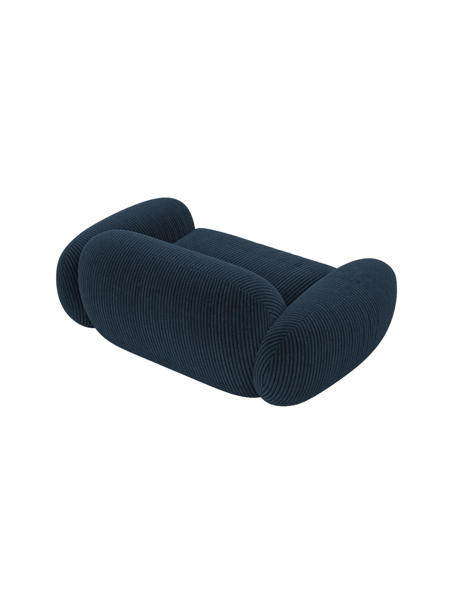 
Design Loungesessel „Levante“, Cordsamt - Cordsamt Dunkelblau
