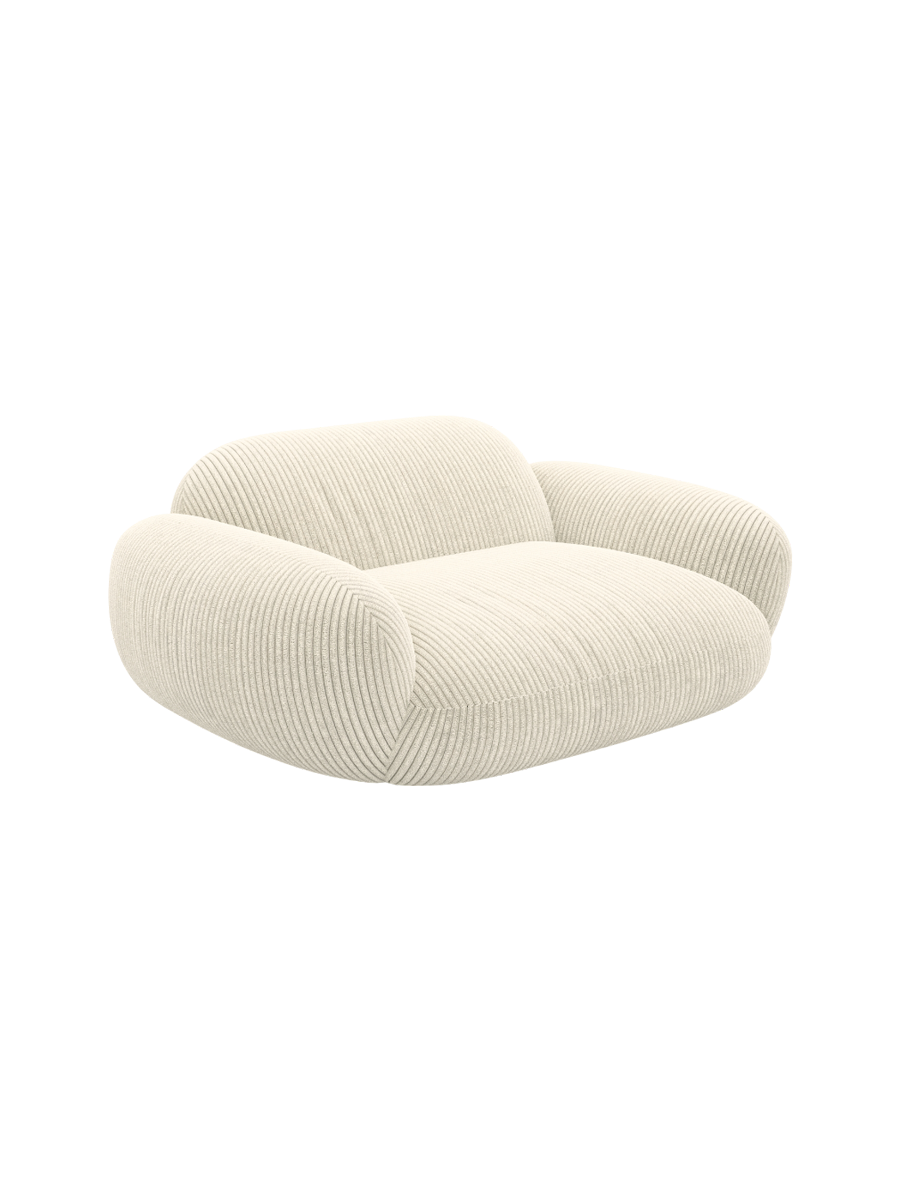 
Design Loungesessel „Levante“, Cordsamt - Cordsamt Dunkelblau