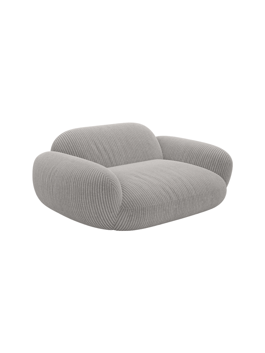 
Design Loungesessel „Levante“, Cordsamt - Cordsamt Dunkelblau