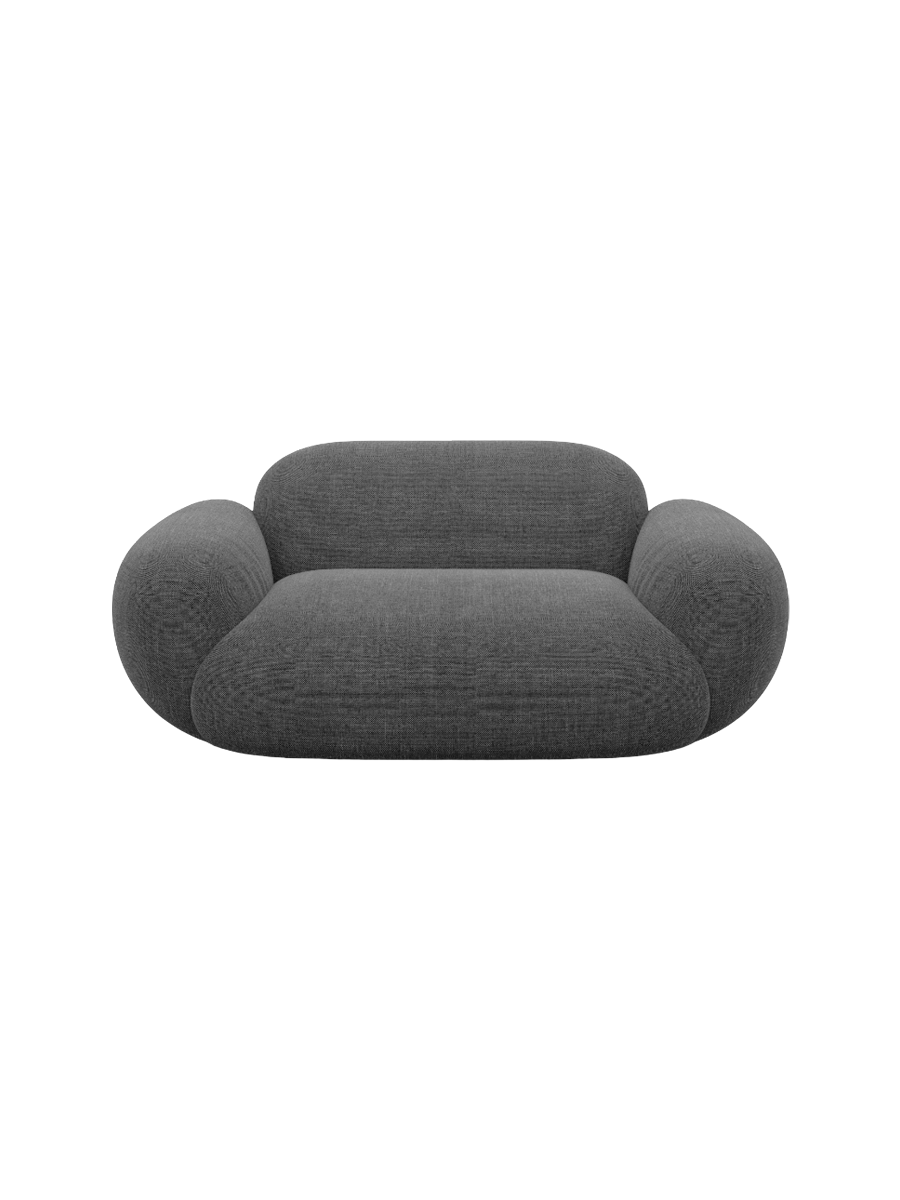 
Design Loungesessel „Levante“ mit Strukturstoff-Bezug - Strukturstoff Anthrazit