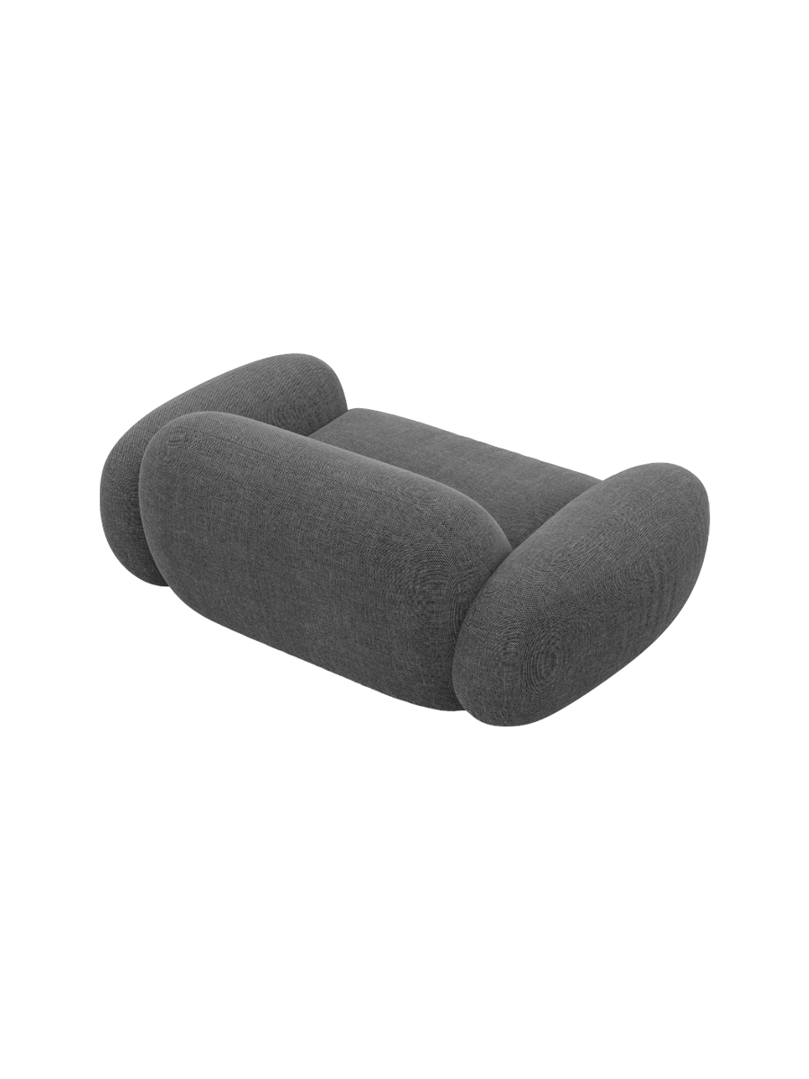 
Design Loungesessel „Levante“ mit Strukturstoff-Bezug - Strukturstoff Anthrazit