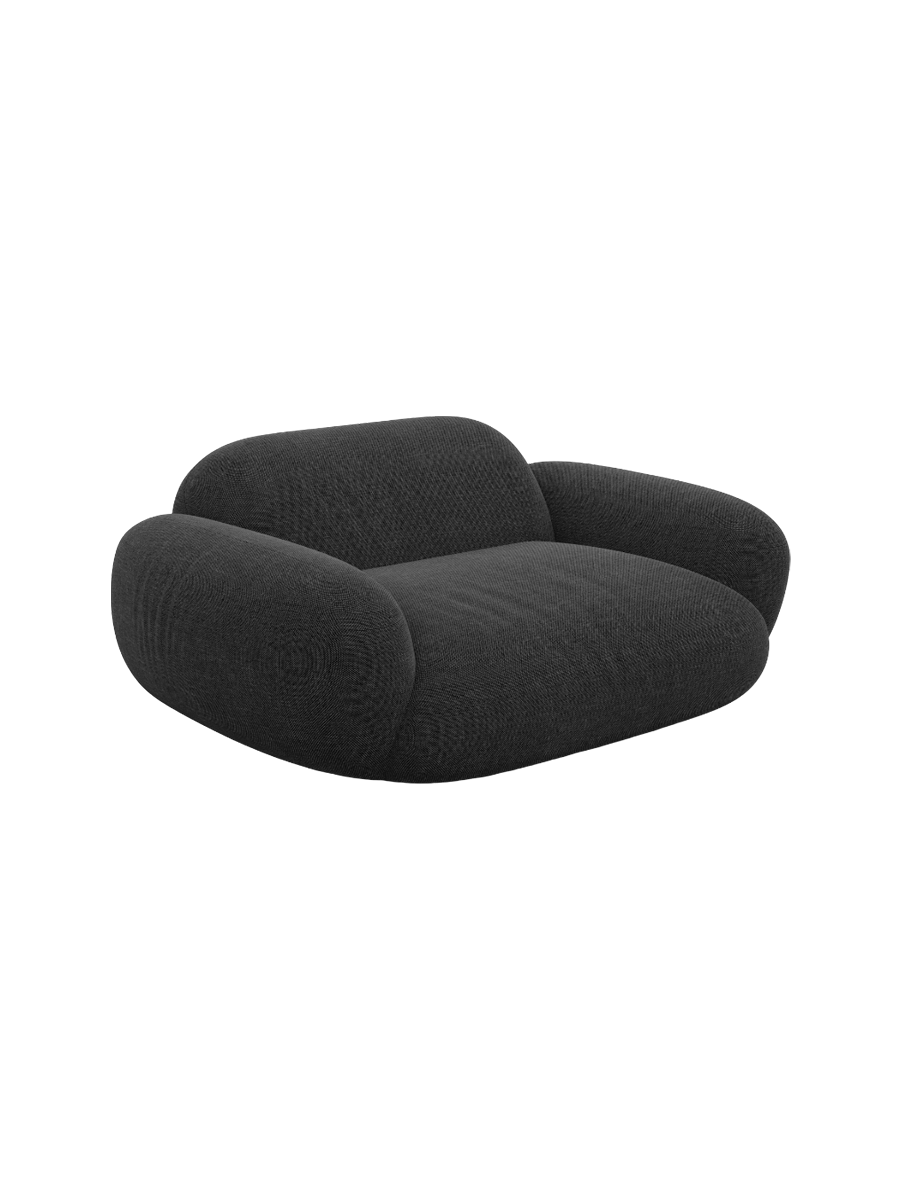 
Design Loungesessel „Levante“ mit Strukturstoff-Bezug - Strukturstoff Anthrazit