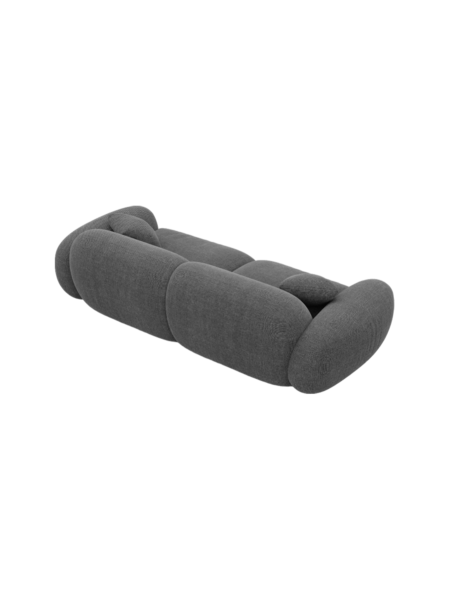 
2-Sitzer Design Sofa „Alma“ mit Strukturstoff-Bezug - Strukturstoff Anthrazit